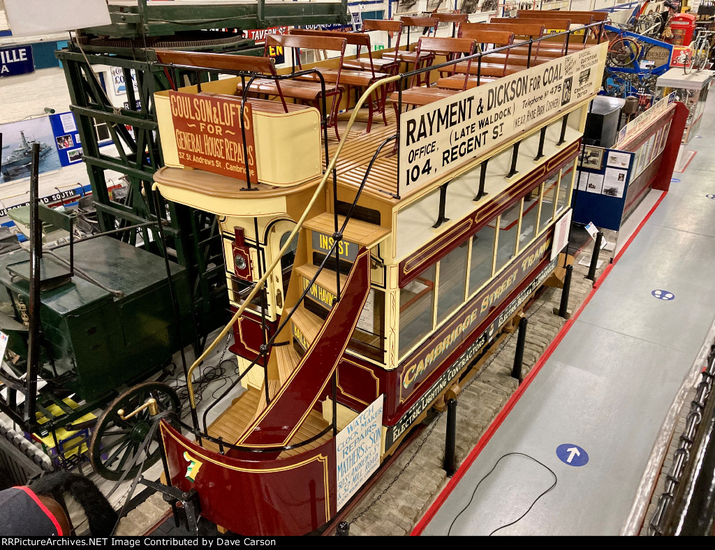 Looking down on Cambridge Horse Tram 7